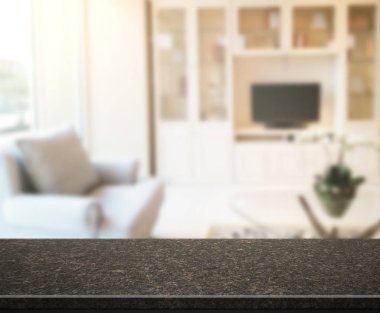 Arka planın Masa Üstü ve Bulanık Oturma Odası