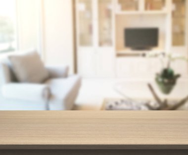Arka planın Masa Üstü ve Bulanık Oturma Odası