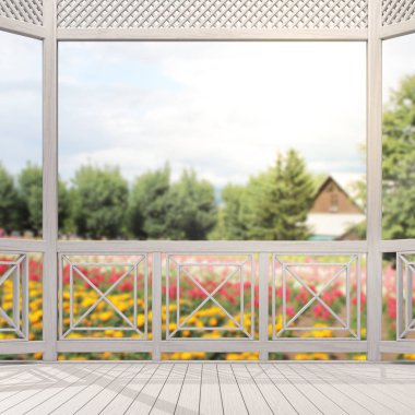 Balkon ve Teras, doğa arka plan bulanıklık