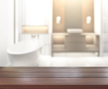 Masa üstü ve arka plan bulanıklık banyo