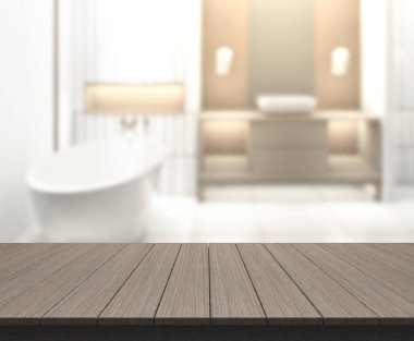 Masa üstü ve arka plan bulanıklık banyo