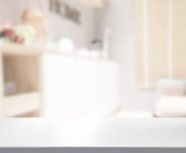 Masa üstü ve arka plan bulanıklık mutfak Oda