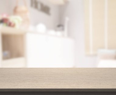 Masa üstü ve arka plan bulanıklık mutfak Oda