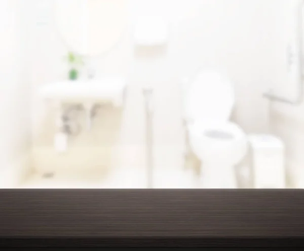 Table Top And Blur Bathroom Of Background — Stock Photo, Image