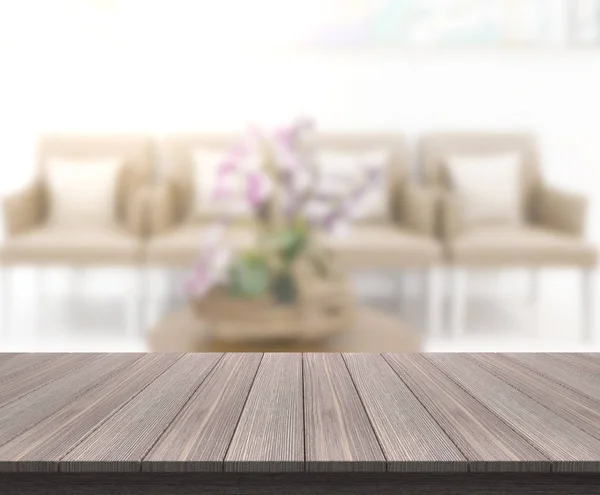 Table Top And Blur Living Room Of  Background — Stock Photo, Image