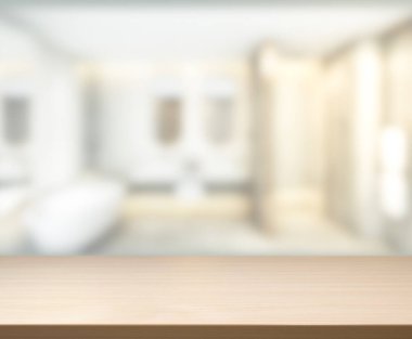 Masa üstü ve arka plan bulanıklık banyo