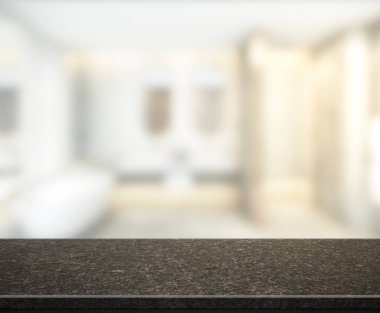 Masa üstü ve arka plan bulanıklık banyo