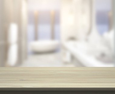 Masa üstü ve arka plan bulanıklık banyo