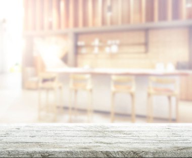 Top masa ve yemek odası arka plan bulanıklık