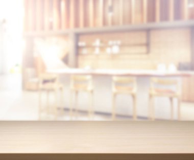 Top masa ve yemek odası arka plan bulanıklık