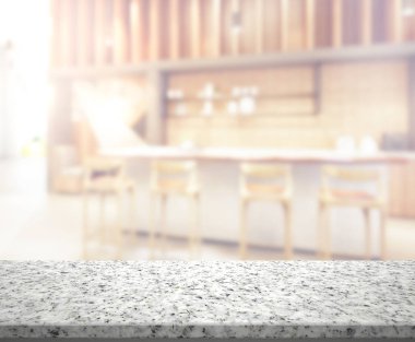 Top masa ve yemek odası arka plan bulanıklık