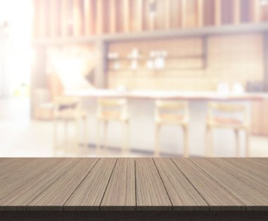 Top masa ve yemek odası arka plan bulanıklık