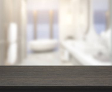 Masa üstü ve arka plan bulanıklık banyo