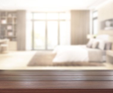 Yatak odasındaki Masa Üstü ve Görüntü Arkaplanı