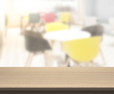 Arka plandaki Masa Üstü ve Bulanık Yemek Odası