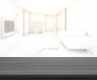 Arka planın Masa Üstü ve Bulanık Oturma Odası