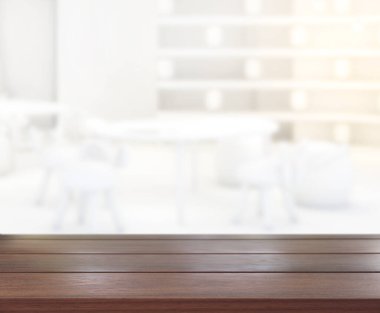 Arka planın Masa Üstü ve Bulanık Oturma Odası