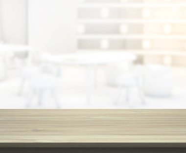 Arka planın Masa Üstü ve Bulanık Oturma Odası