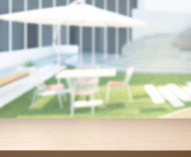 Arka planın Masa Üstü ve Bulanık Oturma Odası