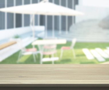 Arka planın Masa Üstü ve Bulanık Oturma Odası