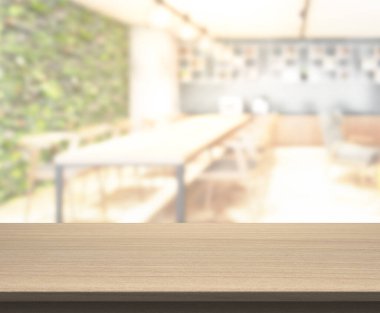 Arka plandaki Masa Üstü ve Bulanık Yemek Odası