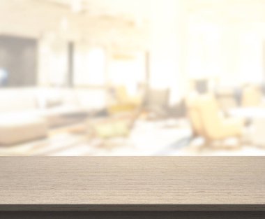 Arka planın Masa Üstü ve Bulanık Oturma Odası