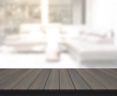 Arka planın Masa Üstü ve Bulanık Oturma Odası