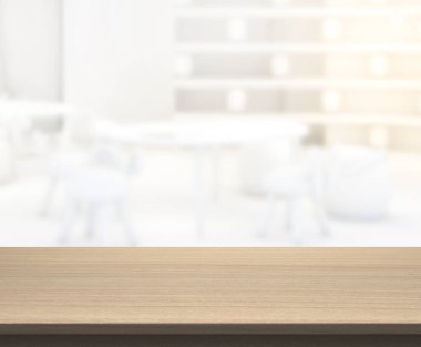 Arka planın Masa Üstü ve Bulanık Oturma Odası