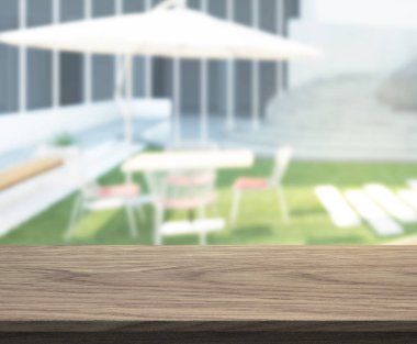 Arka planın Masa Üstü ve Bulanık Oturma Odası