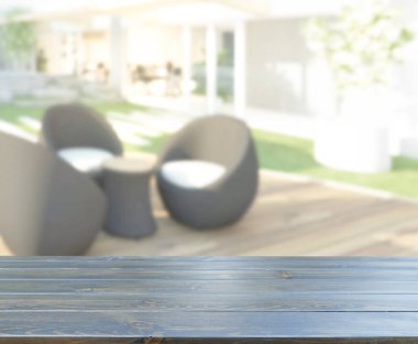 Arka planın Masa Üstü ve Bulanık Oturma Odası