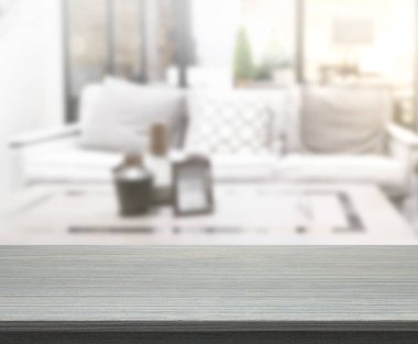 Arka planın Masa Üstü ve Bulanık Oturma Odası