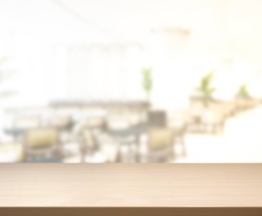 Masa Üstü ve Bulanık Restoran Arkaplan