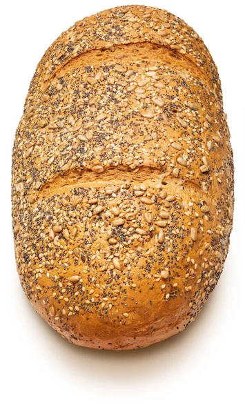 Chleb Wielowarstwowy Pszenica Żyto Nasiona Słonecznika Siemię Lniane Mak Sezam — Zdjęcie stockowe