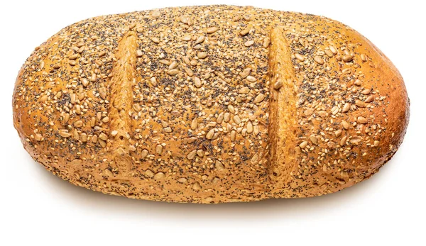 Chleb Wielowarstwowy Pszenica Żyto Nasiona Słonecznika Siemię Lniane Mak Sezam — Zdjęcie stockowe