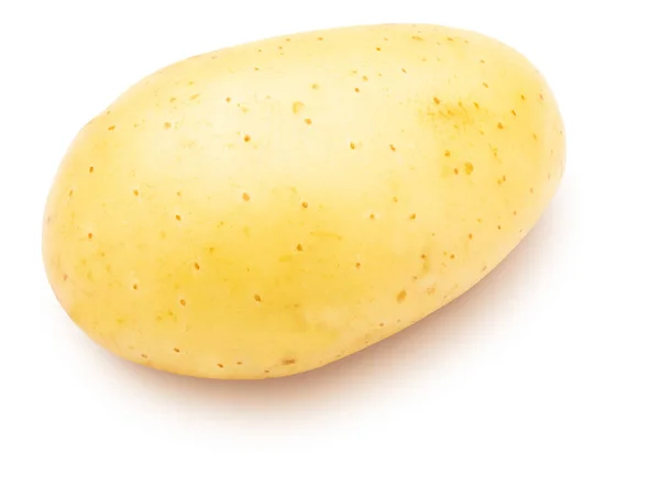 Целый Картофель Вымытый Освежеванный Изолированный Белом Фоне — стоковое фото