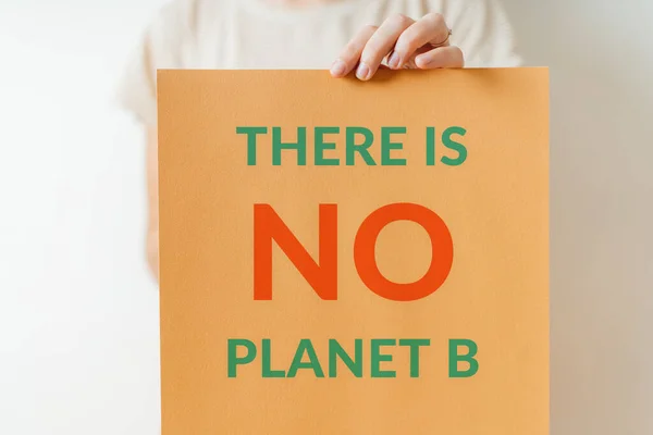 Tidak ada planet b - tanda ekologi protes untuk masa depan hijau planet bumi — Stok Foto