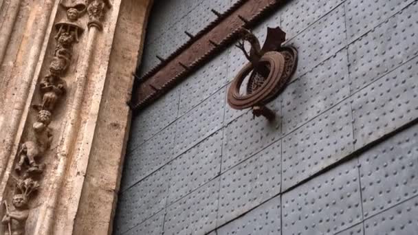 Lonja de la Seda UNESCO World Heritage List, Valência, Espanha. Detalhe arquitetônico — Vídeo de Stock