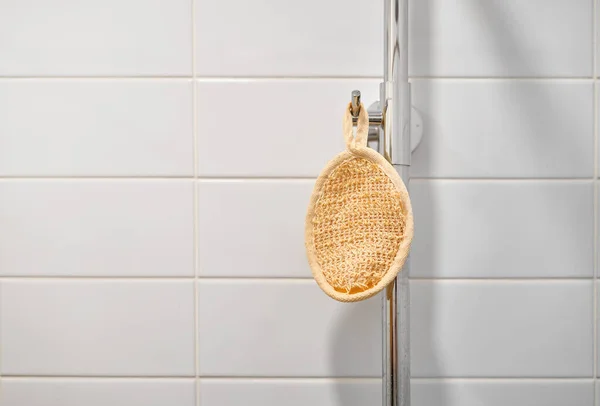 Eco friendly washcloth for bathroom. Zero waste no plastic concept — Φωτογραφία Αρχείου