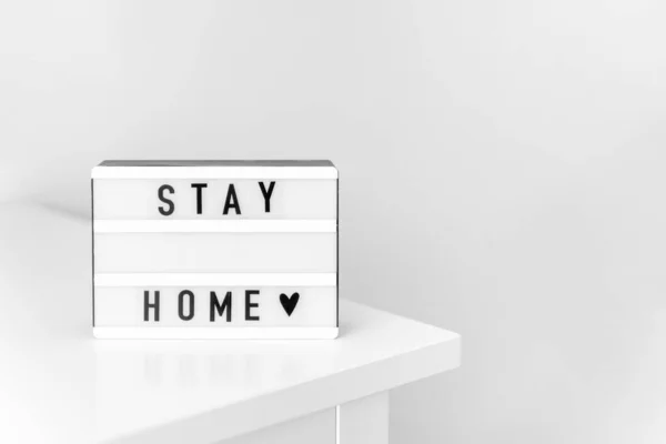 Stay at home sign. Covid-19 quarantine. Introvert concept. — Stock Photo, Image