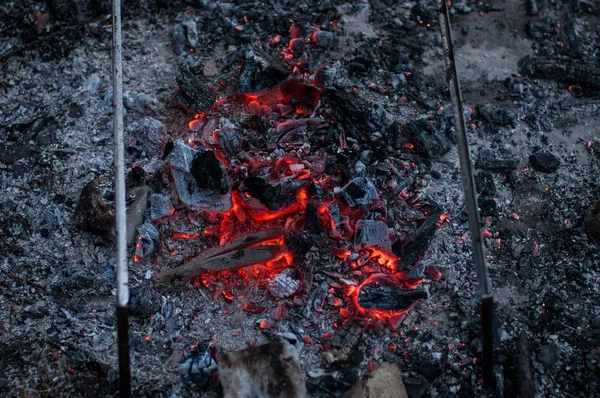 Carbone dal fuoco — Foto Stock