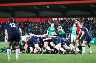 31 Ocak 2020, Cork, İrlanda: İrlanda ile İskoçya arasında İrlanda Bağımsız Parkı 'nda oynanan 20 Milletin Altında Maç.