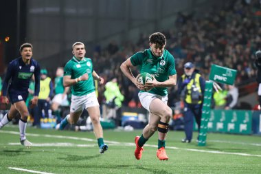 31 Ocak 2020, Cork, İrlanda: İrlanda Bağımsız Parkı 'nda İrlanda ile İskoçya arasındaki 20 Yaş Altı Ulusun Altında oynanan maçta Andrew Smith.