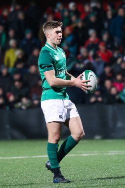 31 Ocak 2020, Cork, İrlanda: Jack Crowley İrlanda ile İskoçya arasında İrlanda Bağımsız Parkı 'nda oynanan 20 Yaş Altı Ulusun Altında maçında.