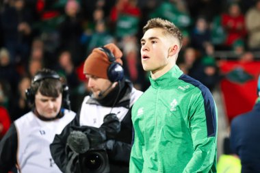 31 Ocak 2020, Cork, İrlanda: Jack Crowley İrlanda ile İskoçya arasında İrlanda Bağımsız Parkı 'nda oynanan 20 Yaş Altı Ulusun Altında maçında.