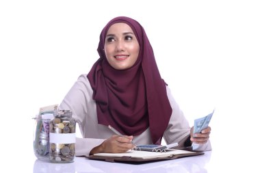 Finans kavramsal, tasarruf, bankacılık, iş ve finans büyümesinin sembolü 