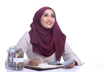 Finans kavramsal, tasarruf, bankacılık, iş ve finans büyümesinin sembolü 