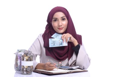 Finans kavramsal, tasarruf, bankacılık, iş ve finans büyümesinin sembolü 