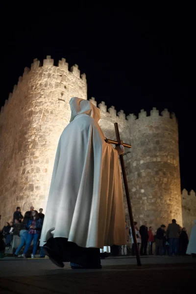 Various Holy Week steps in the city of Avila, Spai — Stock Photo, Image