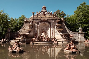 San Ildefonso, Segovia, İspanya 'dan gelen fıskiyeler