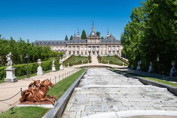 Fontány z farmy San Ildefonso, Segovia, Španělsko, přistižení — Stock fotografie